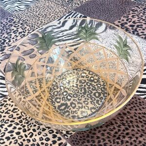 Romanian Crystal Bowl with Palm Design